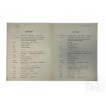 PRL, 1957 r. - Dwie Karty Menu Polish Ocean Lines MS “Batory”, Pierwsza Klasa, 4 IX 1957 r. i 13 XI 1957 r.