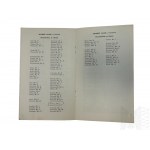 PRL, 1957 r. - Broszura Lista Pasażerów Rejsu M.V. “Batory”, Montreal-Southampton-Kopenhaga-Gdynia, 12 XI 1957