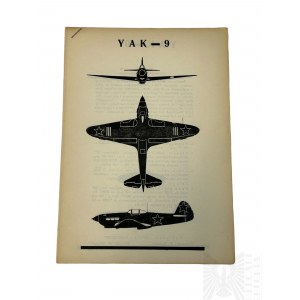 PRL - Karty Samoloty Sowieckie, Grafiki i Opisy: IL-2, MIG-3, LAGG-3, LA-5, YAK-1, YAK-9