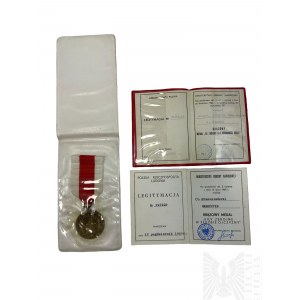 PRL/Polska - Medal “Za Zasługi Dla Obronności Kraju” z Nadaniem, Nadanie do Brązowego Medalu “Siły Zbrojne w Służbie Ojczyzny”