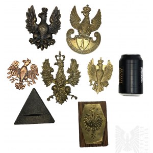 Kolekcja Metalowych Patriotycznych Polskich Orłów (Głównie Mosiężnych) , Różne Wzory