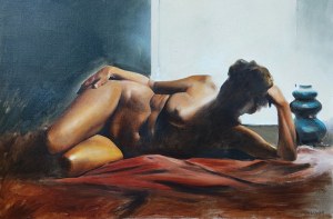 Jan Dubrowin, Akt przy lampie, 2015