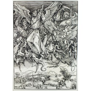 Albrecht Dürer (1471-1528),Walka Michała ze smokiem,1498