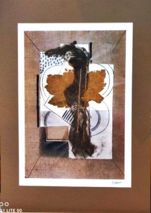 Pablo Picasso(1881-1973),Collage z liśćmi,sznurkiem i gitarą,1926