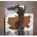 Pablo Picasso(1881-1973),Collage z liśćmi,sznurkiem i gitarą,1926