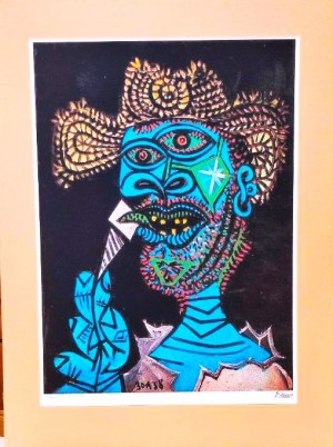Pablo Picasso(1881-1973),Mężczyzna w słomkowym kapeluszu,1938