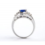 Blue sapphire diamond ring