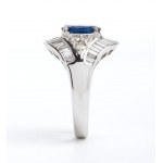 Blue sapphire diamond ring