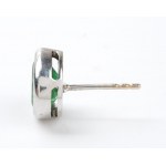 Emerald gold earrings