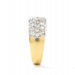 Diamond gold ring and earring demi parure