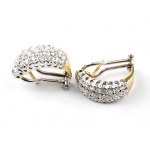 Diamond gold ring and earring demi parure