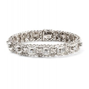 Fantasy link diamond gold bracelet