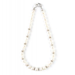 Australian pearl diamond gold necklace
