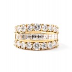 Diamond gold band ring