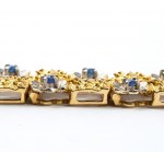 Gold and sapphire bracelet