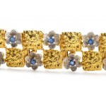 Gold and sapphire bracelet