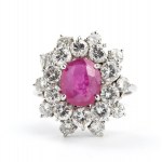 Ruby diamond gold ring