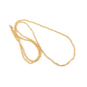Gold woven knit necklace