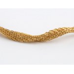 Gold woven knit necklace