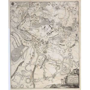 BOLESŁAWICE, PIOTROWICE ŚWIDNICKIE, ŚWIEBODZICE. Plan bitwy pod Bolesławicami (20 sierpnia - 12 września 1761); ryt. M. Keyl, 1775-1786.
