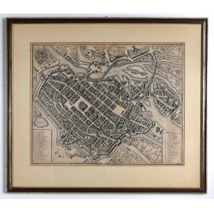WROCŁAW. Perspektywiczny plan miasta; ryt. W. Hollar, wyd. M. Merian, 1641.