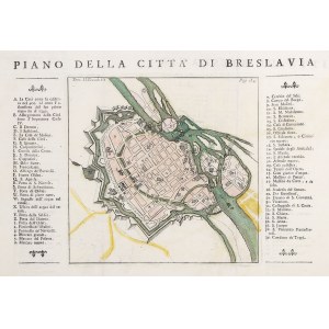 WROCŁAW. Plan miasta; wyd. P. Bassaglia, 1758.