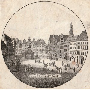 WROCŁAW. Rynek z Wielką Wagą Miejską; anonim, ok. 1830.