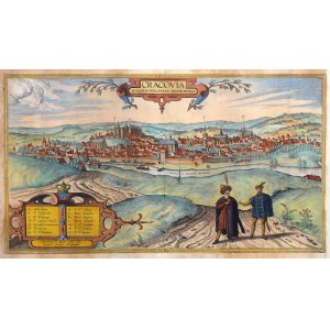 KRAKOW. Panorama of the city from the south; G. Braun and F. Hogenberg, 1617.