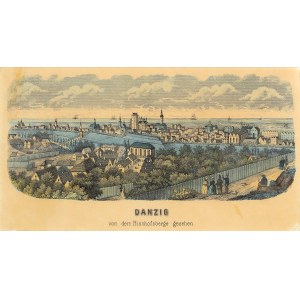 GDAŃSK. Panorama miasta z Biskupiej Górki; ok. 1840.