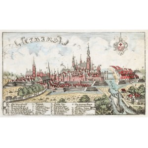 ELBLĄG. Panorama miasta; C. Pietesch, K. Hartknoch, 1684 r.