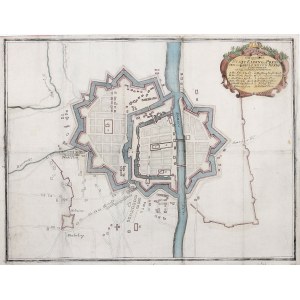 ELBLĄG. Plan miasta i fortyfikacji w 1704 r., w czasie wojny północnej; 1711 r.