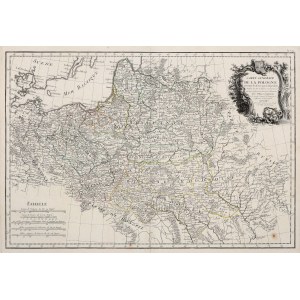 POLSKA, LITWA. Mapa ziem Rzeczypospolitej; oprac. G.A. Rizzi Zannoni, wyd. J. Lattré, ok. 1767.