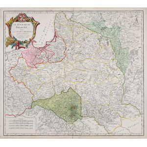 POLSKA, LITWA. Mapa ziem Rzeczypospolitej; wyd. G. i D. Robert de Vaugondy, po 1772.