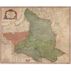 POLSKA, LITWA. E. Mapa ziem polskich i Litwy, stworzona na potrzeby austriackiej administracji zaborczej, inwentaryzującej tereny zajęte po rozbiorach; von Reilly, Amon, 1796.