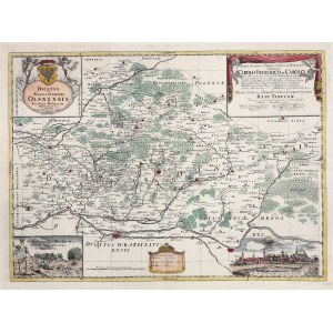 OLEŚNICA. Mapa Olešnického kniežatstva; komp. D. Sinapius a L.D. Hermann, vyd. C. Winckler, 1770.