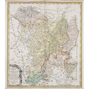 ZGORZELEC, ŁUŻYCE, ŚLĄSK. Mapa okręgu zgorzeleckiego; wyd. Spadkobiercy Homanna, 1753.