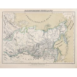 ROSJA. Mapa azjatyckiej części Rosji; ryt. F. Handtke, druk. i wyd. C. Flemming, ok. 1860.