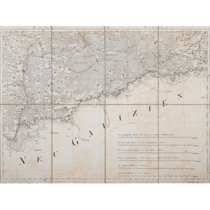 PUŁTUSK, OSTRÓW MAZOWIECKA, PRUSY NOWOWSCHODNIE. Mapa powiatów: pułtuskiego i ostrołęckiego; sekcja XII wielkoformatowej mapy; ryt. H. Kliewer i C. Mare, oprac. J.C. Textor, wyd. D.F. Sotzmann, 1808.