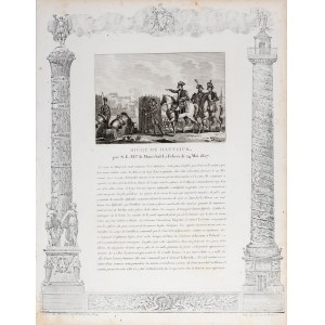 GDAŃSK. Scena z oblężenia miasta 1807 r.; rys. Swebach, ryt. A. Delvaux, wyd. Decroan, Bernard et Delarue, ok. 1825.