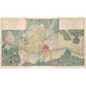 POŁOCK. Plan bitwy pod Połockiem 18 sierpnia 1812 r.; L. de Gouvion-Saint-Cyr 1831.