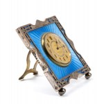 William Comyns & Sons Ltd (Richard Comyns), William Comyns & Sons Ltd (Richard Comyns) Art Déco sterling silver and enamel table clock