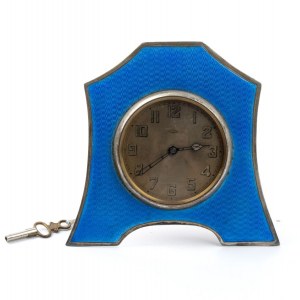Williams Ltd., Williams Ltd. Art Déco sterling silver and enamels table clock
