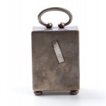 JTC Art Déco silver and enamels table alarm clock