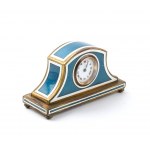 Art Déco table clock with enamels