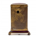 Art Déco table clock with enamels