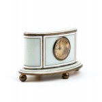 Art Déco table clock with enamels