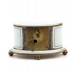 Art Déco table clock with enamels