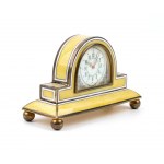 Art Déco table clock with enamels