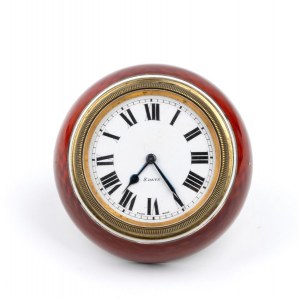 Art Déco table clock with enamels