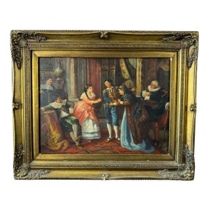 ANONIMO, Court scene with characters